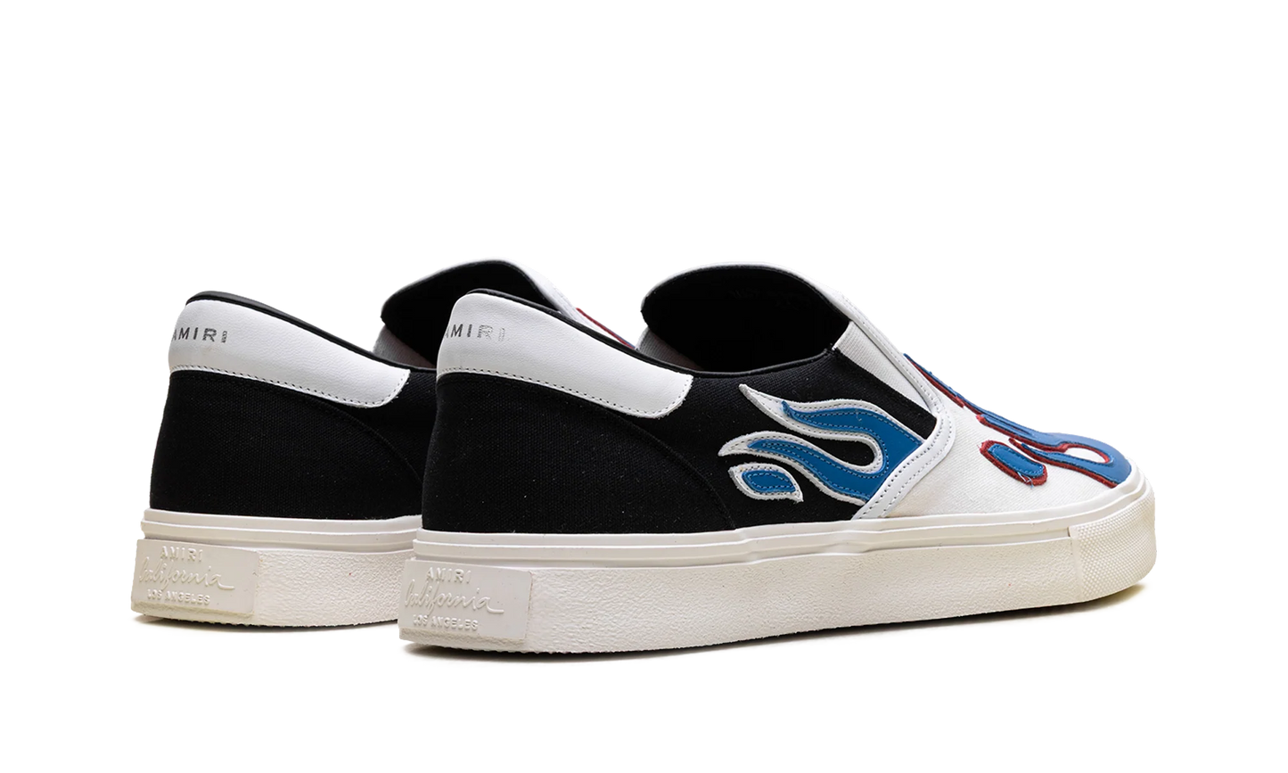 Slip On Sneakers "Flame - Black White Blue" S0F23149CL BWB
