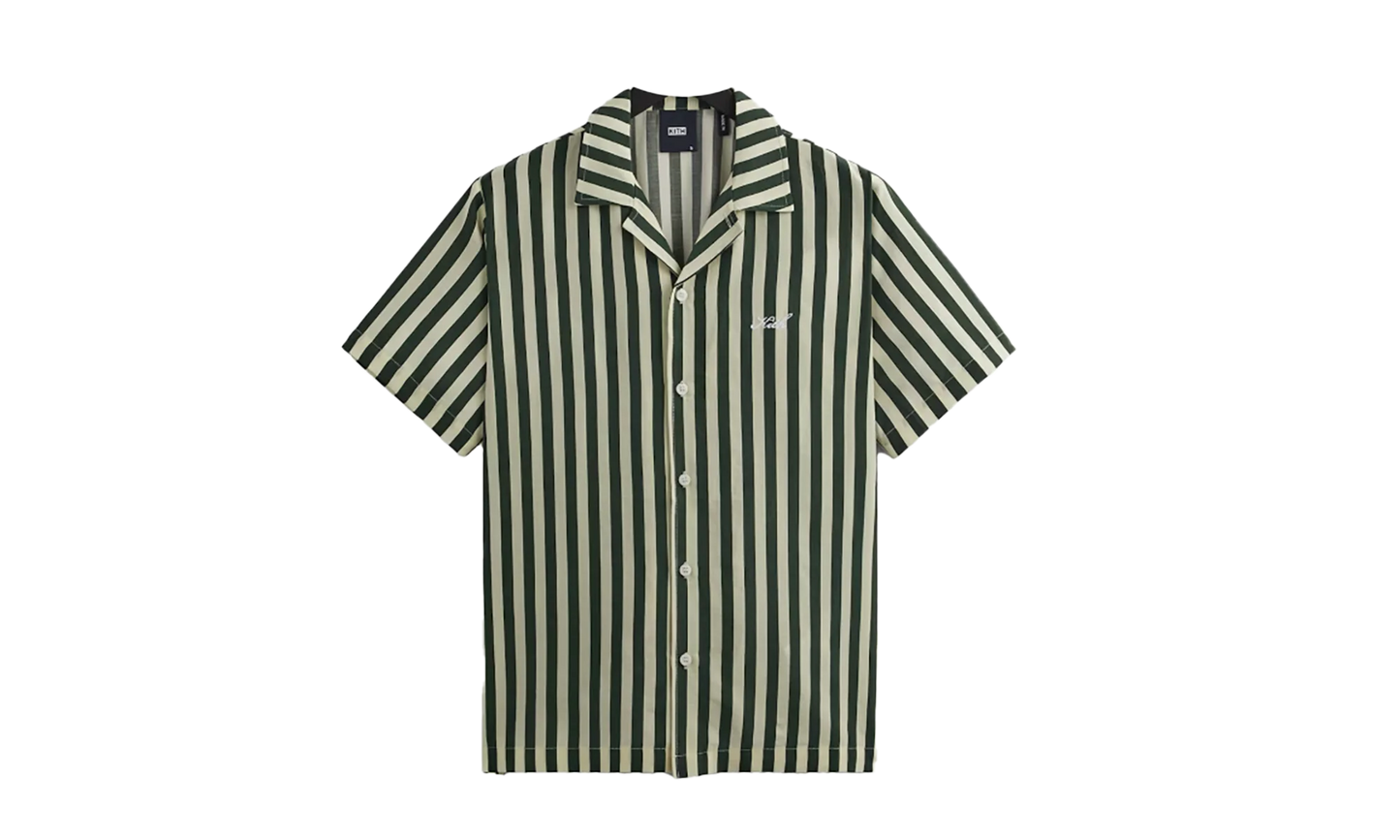 Striped Thompson Camp Collar Shirt "Agate" KITH18