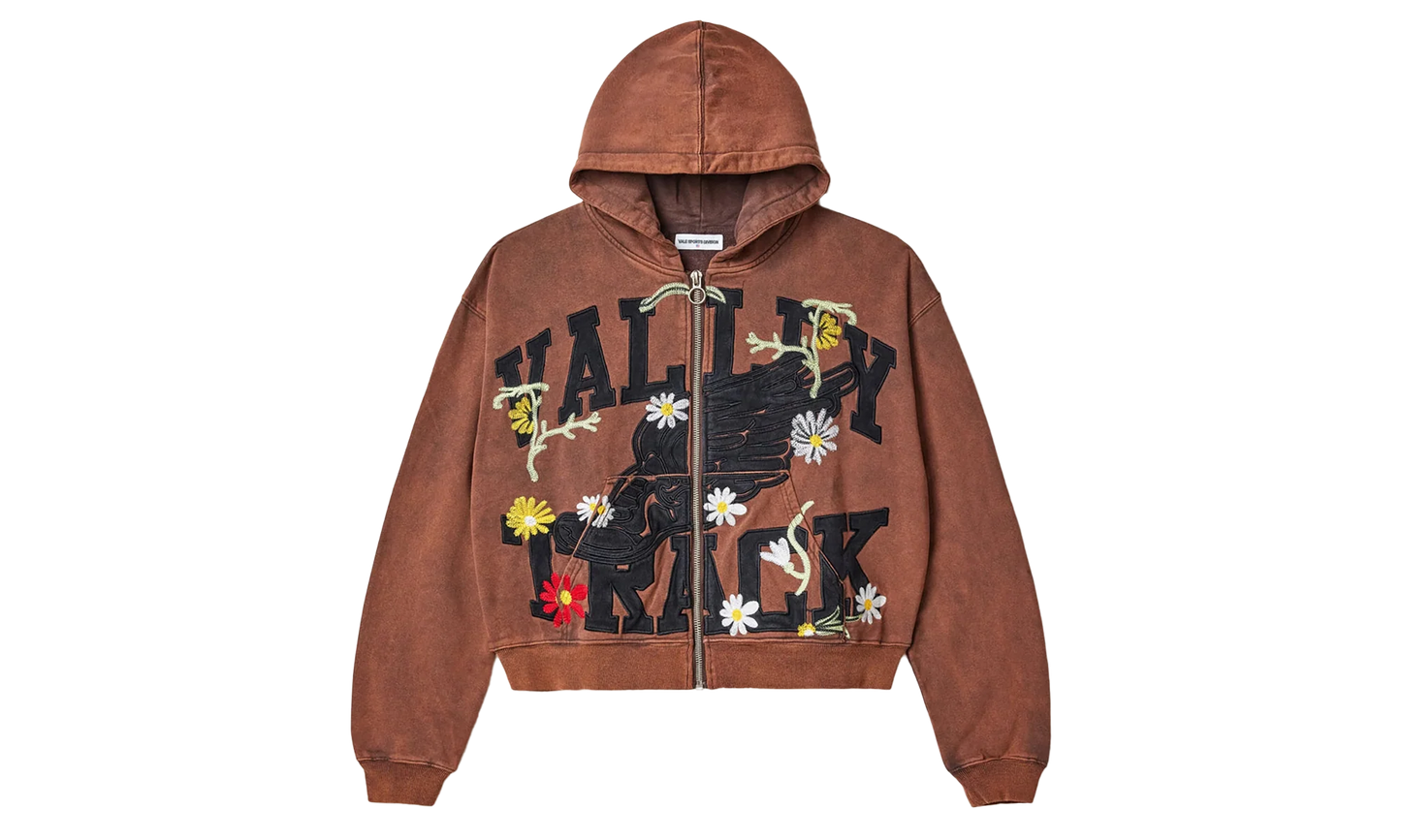 HARMONY GARDEN ZIP UP HOODIE "BROWN" UNGTKD3Z