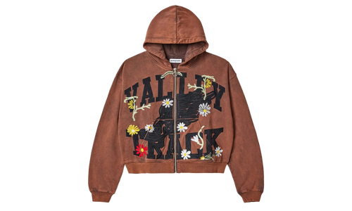 HARMONY GARDEN ZIP UP HOODIE "BROWN" UNGTKD3Z