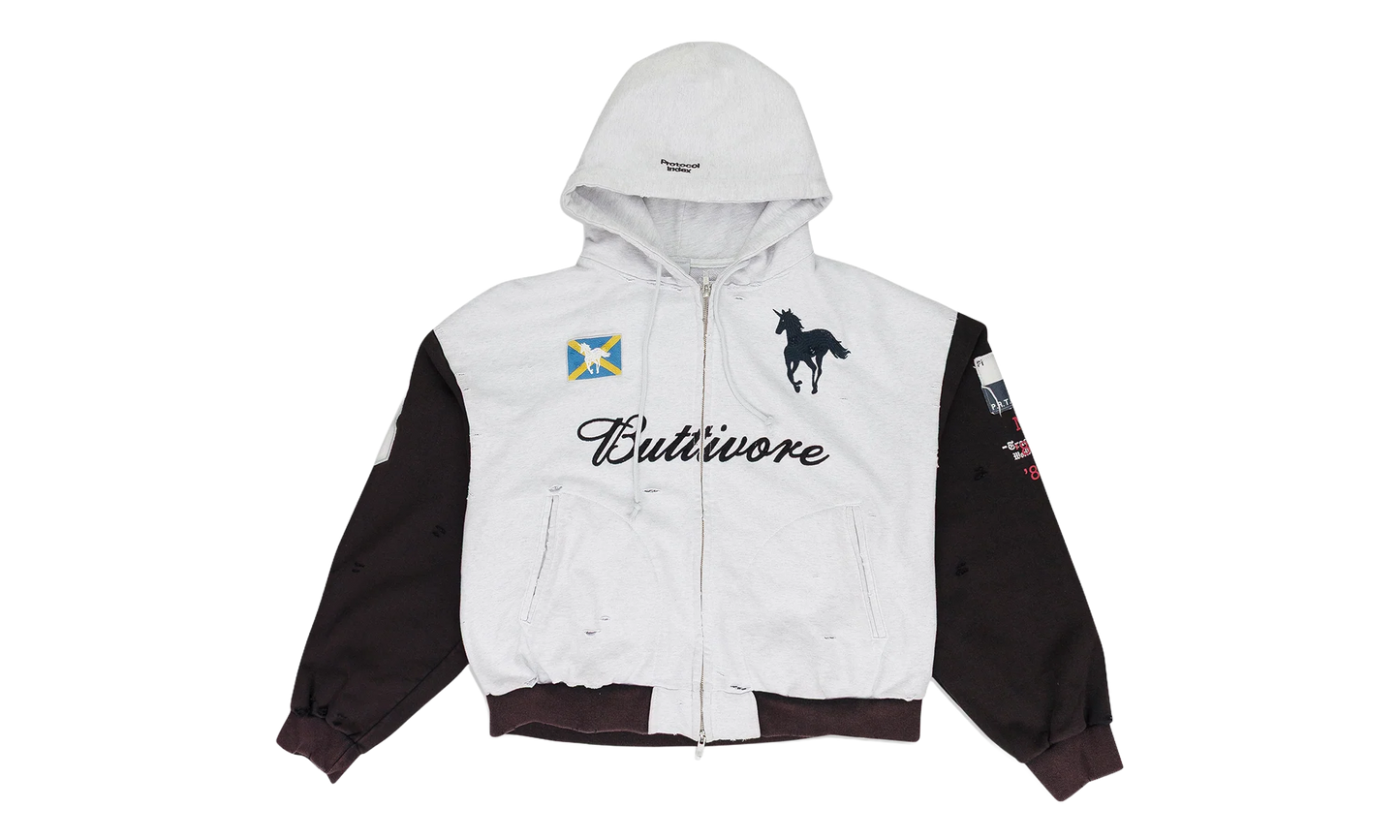Buttivore Zip Hoodie "White" PI00008