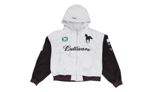 Buttivore Zip Hoodie "White" PI00008