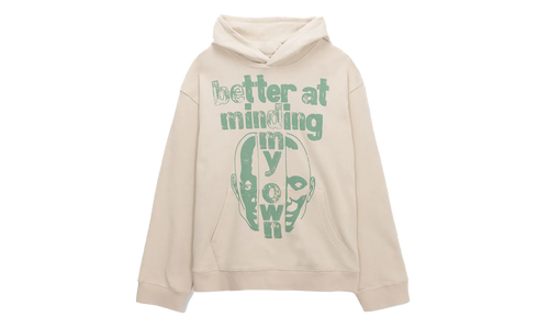 Better At Minding My Own Pullover Hoodie "Taupe" HTG260165 TAUP
