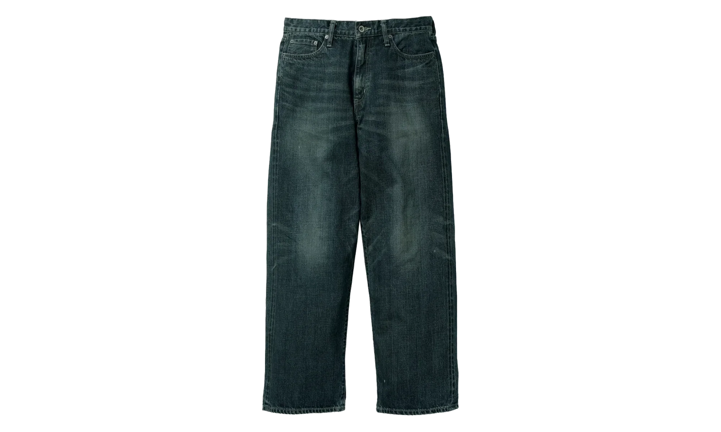 Washed Denim Wide Pants "Indigo" 252XBNH PTM04 INDIGO