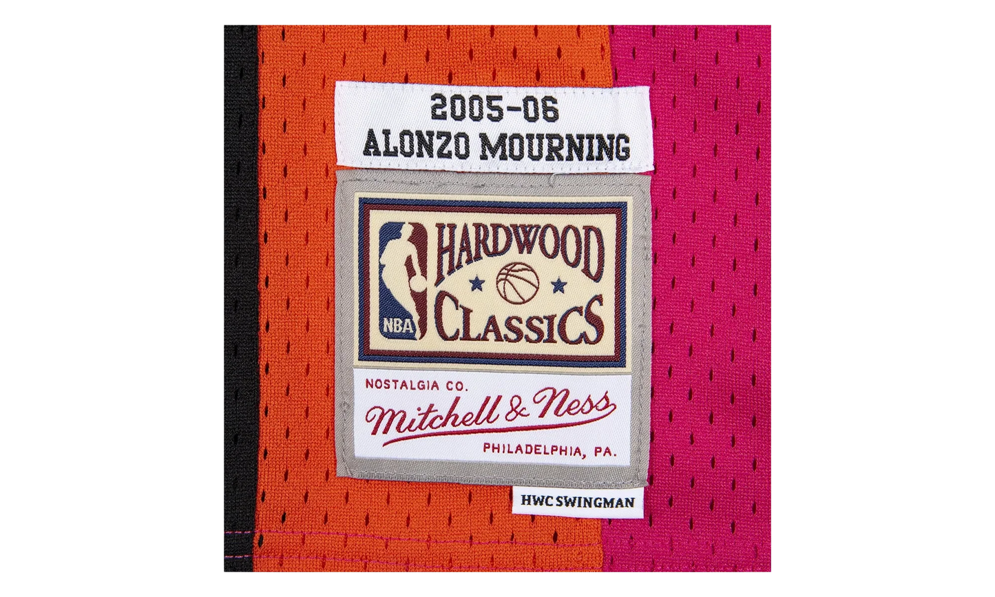 NBA Alonzo Mourning Reload Swingman Jersey "2005 Miami Heat - Pink" SMJYCP19297 MHEPINK05AMO