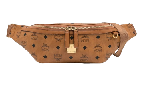 Medium Fürsten Belt Bag in Visetos "Cognac" MMZAAFI01CO001