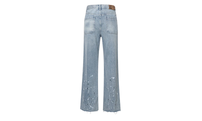 Printed Cross Chains Washed Denim Jean "Blue" BC23ZAWPT01 BLUE