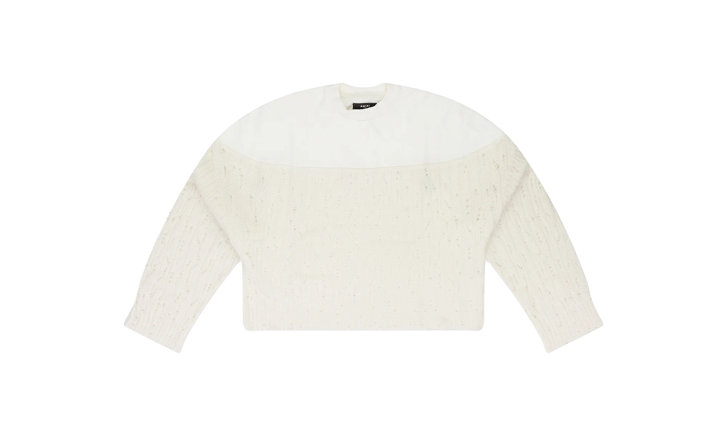 Drop Needle Crewneck Wmns "Cream" PS22WKL005_ALABASTER