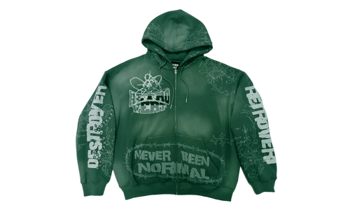 Destroyer Zip Up Hoodie "Green" RET008