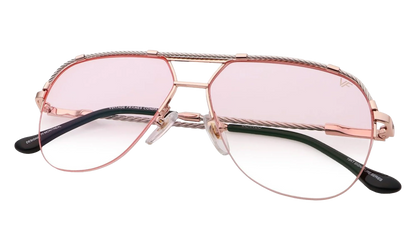 Blanco Half Rim 24KT Two-Tone "Rose / White Gold / Pink Gradient Photochromatic" HRBA2 0008 17A5