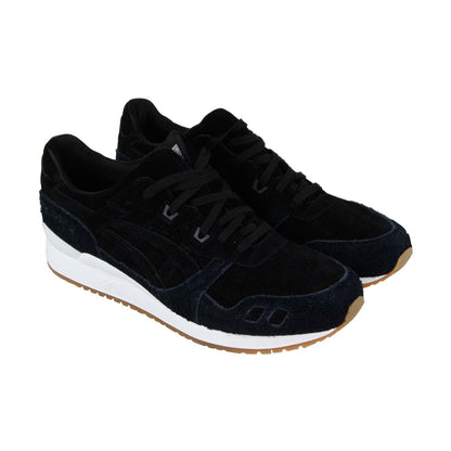 Asics Gel Lyte III HL7X3-9090 Mens Black Suede Lace Up Lifestyle Sneakers Shoes