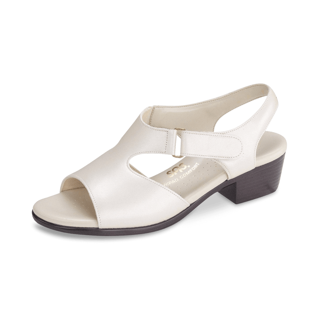 Women's Suntimer Heeled Sandal in Pearl Bone