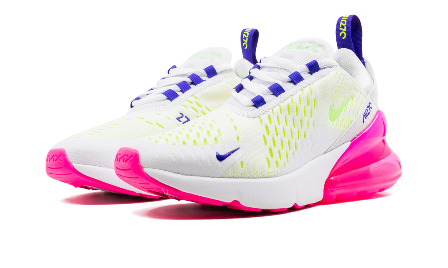 AIR MAX 270 MNS WMNS"White/ Pink Blast/ Volt" DH0252 100